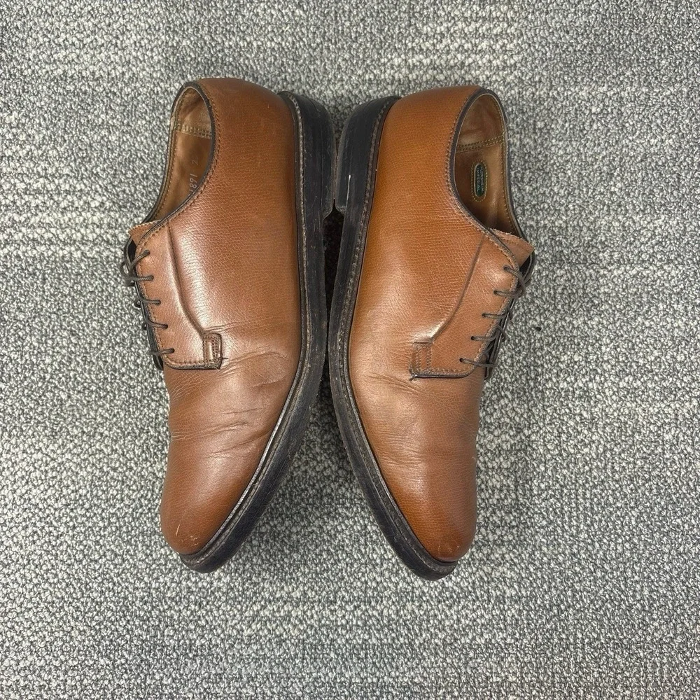 Vintage Florsheim Imperial 93603 Kenmoor Mens 10 D Brown Leather V-Cleat Shoes
